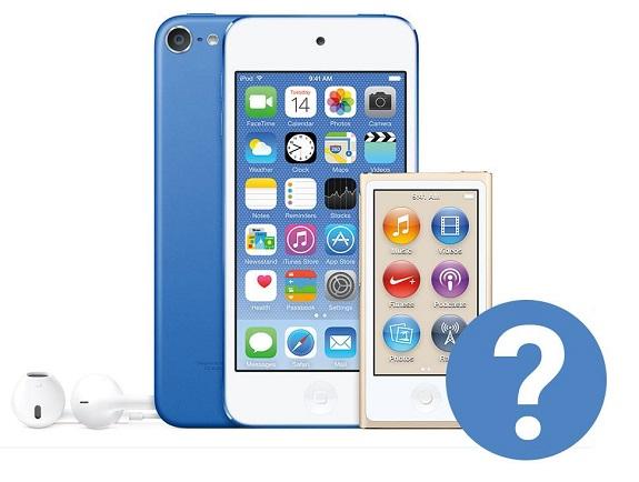 verschillende types ipod