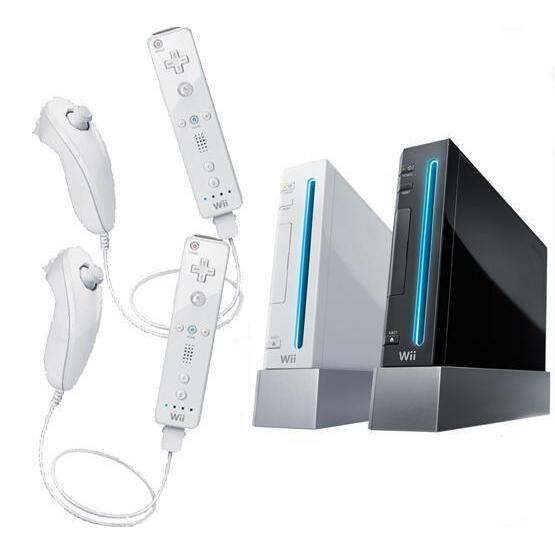Onveilig Tweede leerjaar passend Wii Bundel: Eerste Model + 2x Nintendo Controller + 2x Nintendo Nunchuk (Wii)  kopen - €100